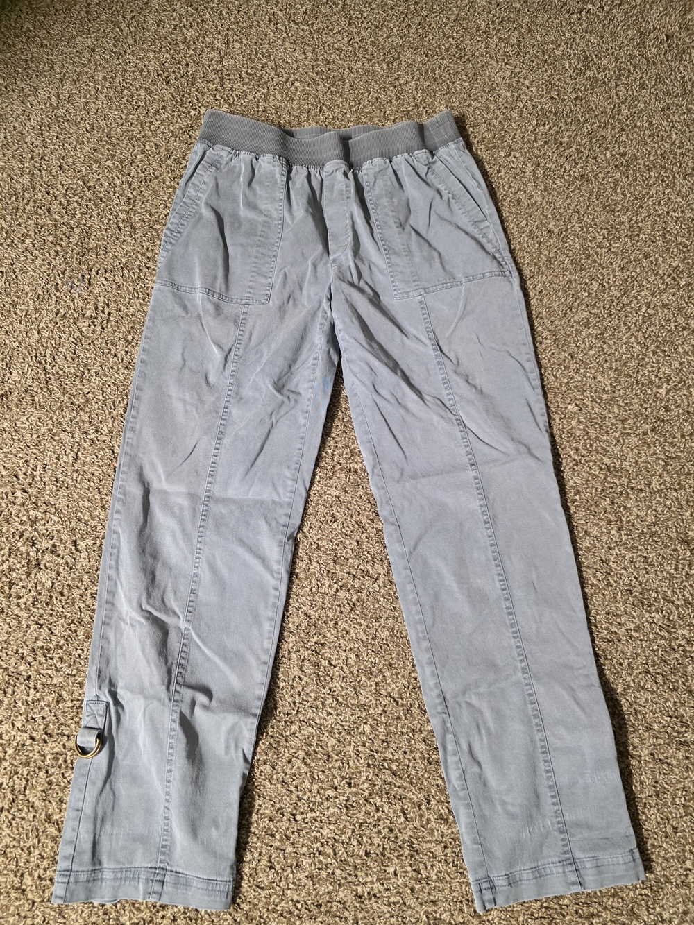 Soft Surroundings Light Gray Straight-Leg Cargo Pants